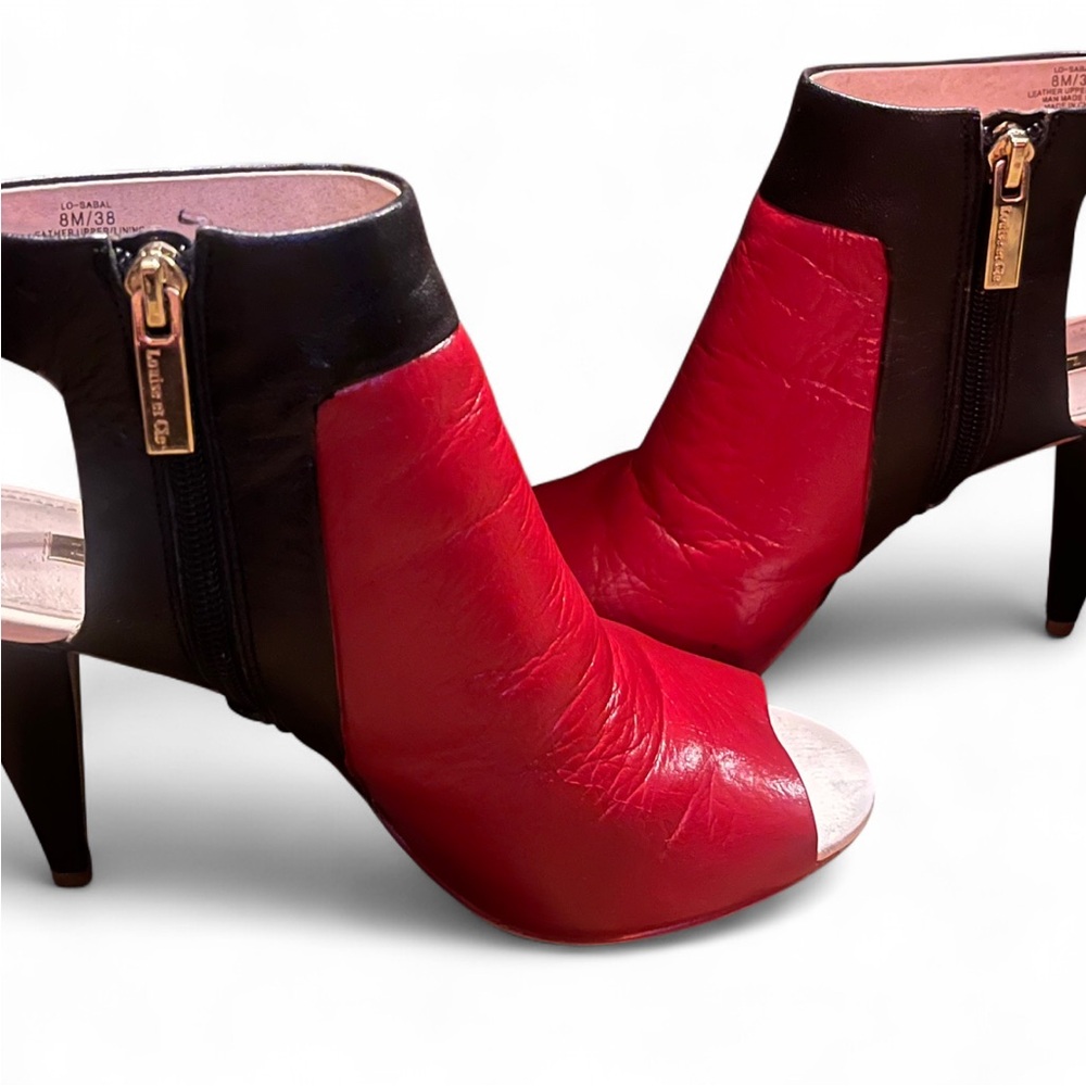 Louise et Cie Red and Black Heeled Boots